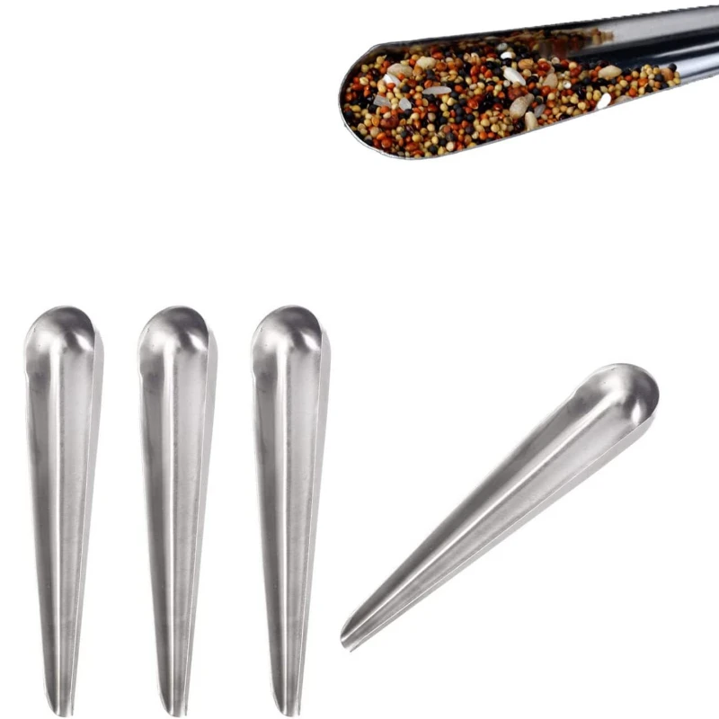 Parrot Feeder Pet Bird Parrot Stainless Steel Food Adding Spoon Bird Cage Food Add Accessories