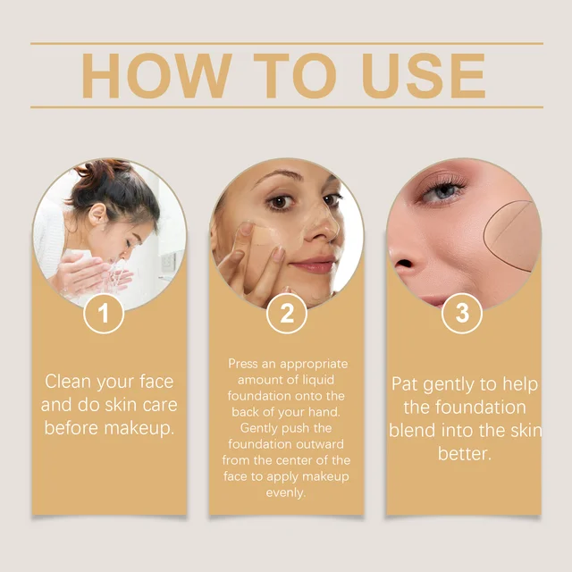 Colour Changing Liquid Foundation Natural Concealer Brighten Skin Tone Hydrating Makeup Base Liquid Foundation Cream Cosmetics