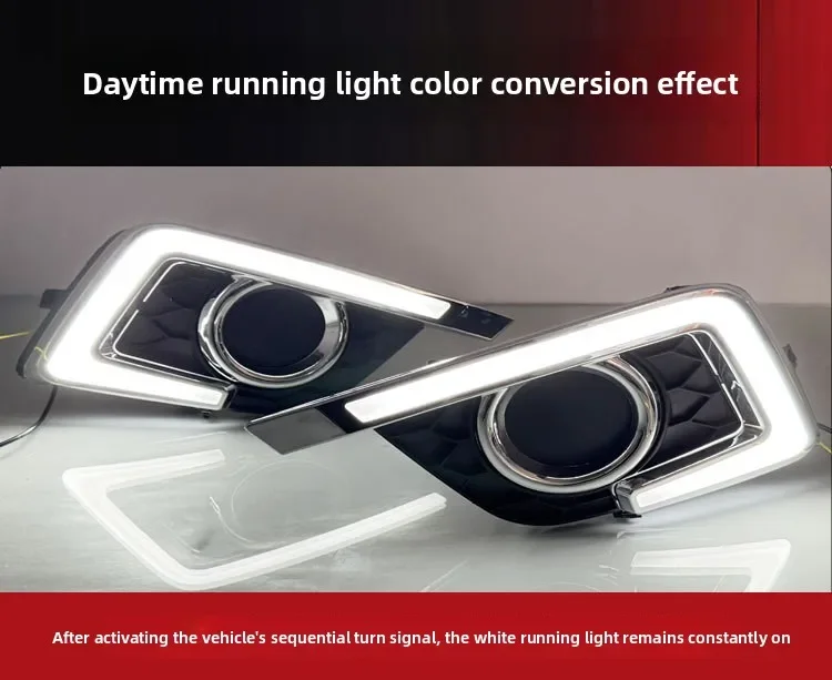 For Nissan Sentra 2016-2024 Car Led Daytime Running Light Front Bumper Fog Lamp DRL Yellow Dynamic Turn Signal Accessories detail image 9
