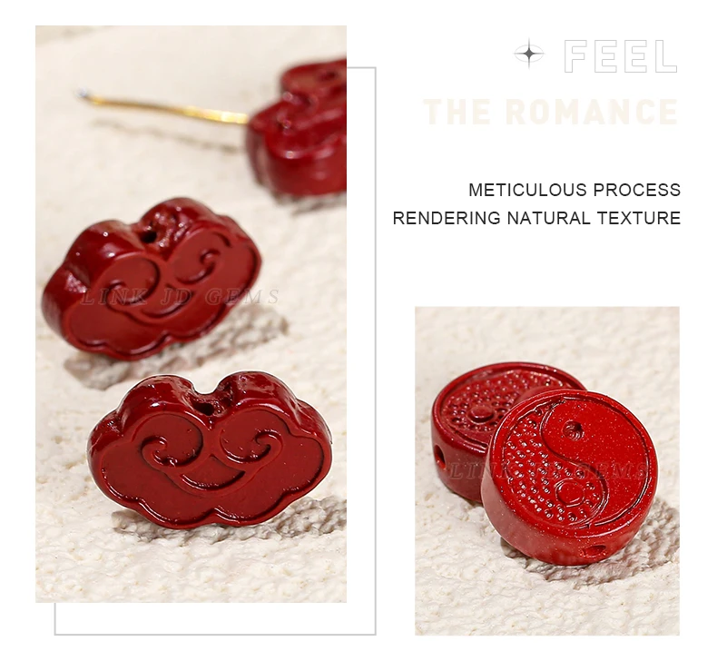 5 Teile/los Natürliche Lila Zinnober Geschnitzte Perle Buddha Blütenblatt Pixiu Form Perle Mit Loch Für Schmuck Machen Diy Armband Zubehör – Detail 6