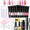 limegirl 15ml Extension Nail Gel Set 6W LED Lamp Full Manicure Set Finger Extend Mold Nail Kit All For Quick Extension Tool Kit 1