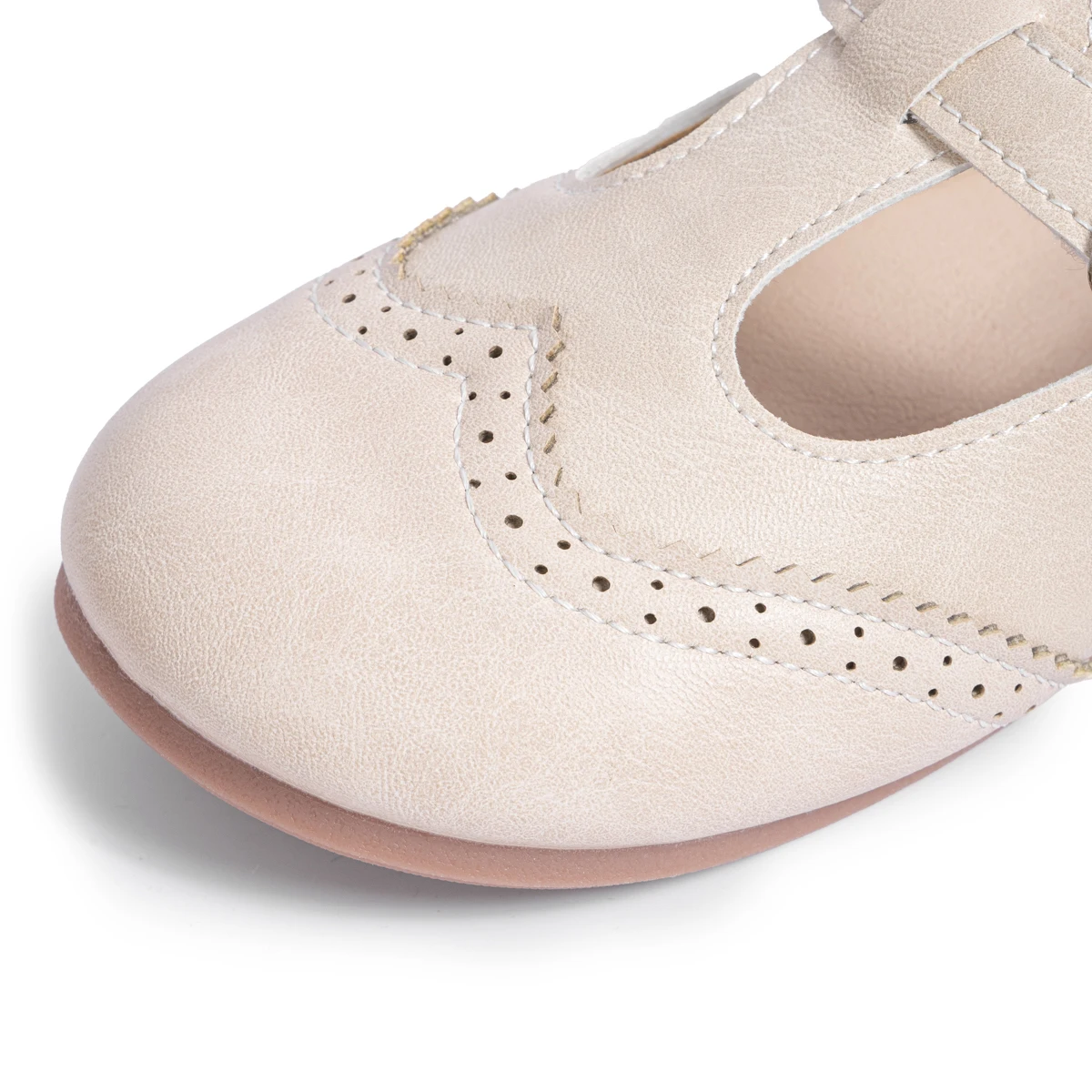 Mädchen T-Riemen Brogue Mary Jane Ballerinas Kleinkinder Einzelriemen Schuluniform Schuhe – Detail 21