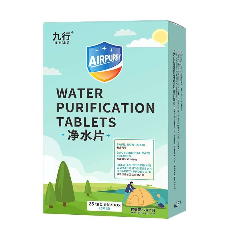 Water Purification Tablets - 25 Tablets per Box - Suitable for Outdoor Water Flow Water Purification & Sterilization - Portable 6