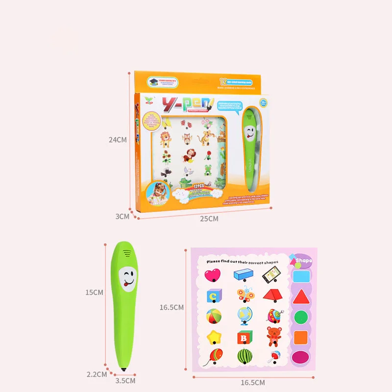 Baby English Educational Voice Reading Machine Book Smart Reading Pen Children Studay Papers Learning Animal Toys Language Kit 3