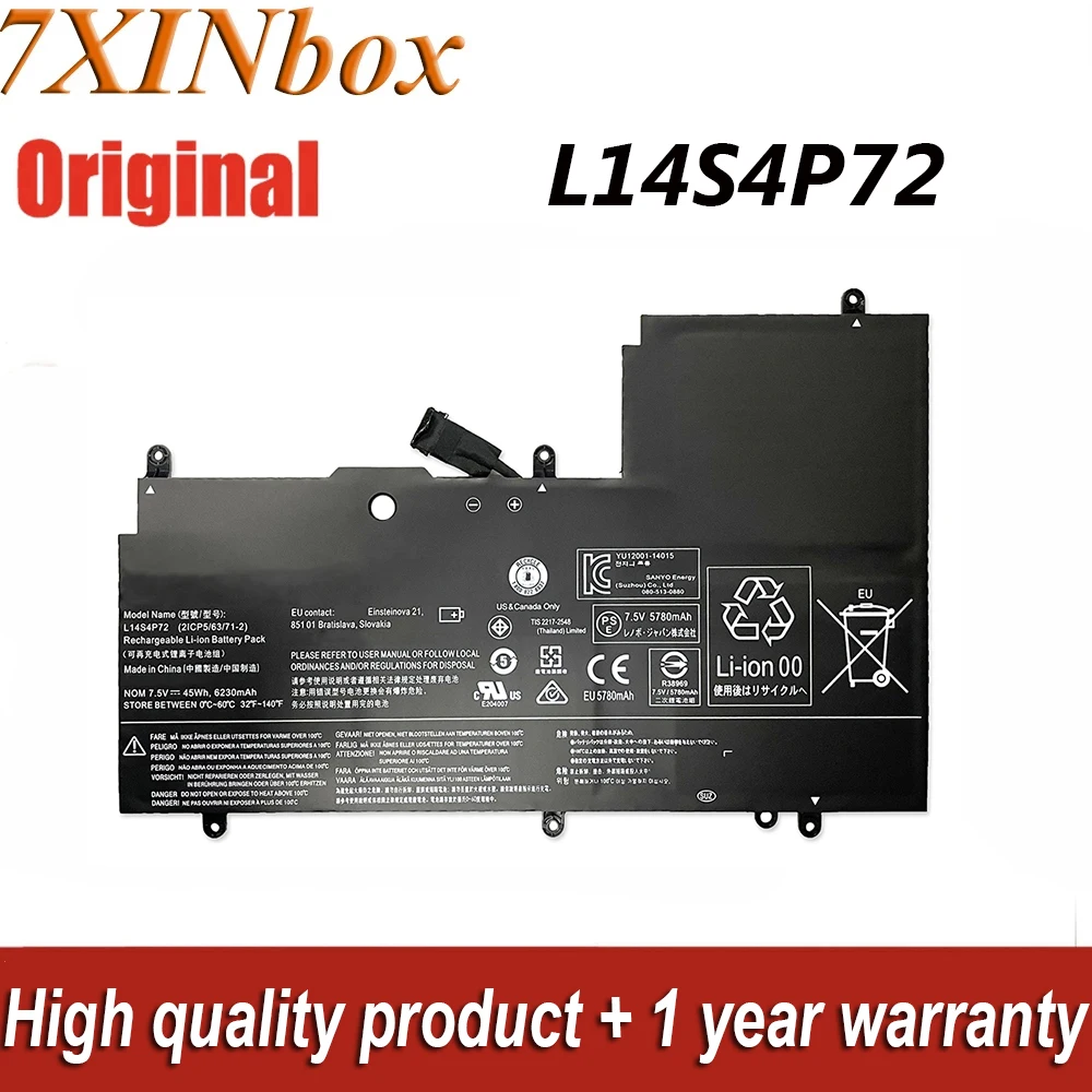 

New Original Laptop Battery L14S4P72 L14M4P72 7.5V 45Wh 6230mAh For Lenovo Yoga3 14 14-IFI 14-ISE Yoga 700 700 14ISK Series