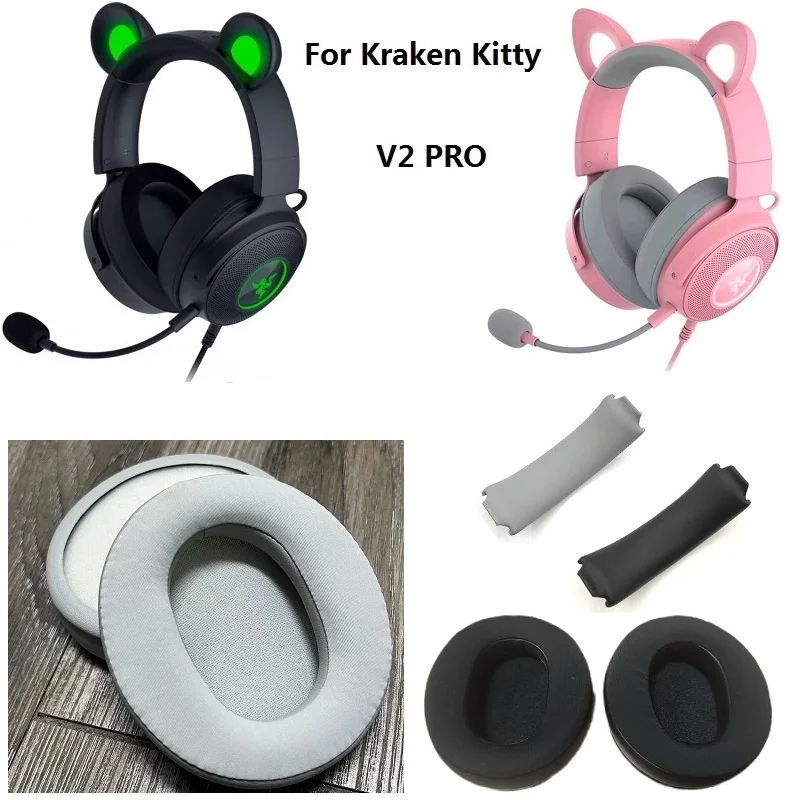 Original Ear Pads For Razer Kraken Kitty V2 PRO headphones replacement earmuffs Ear pillows headband cushion