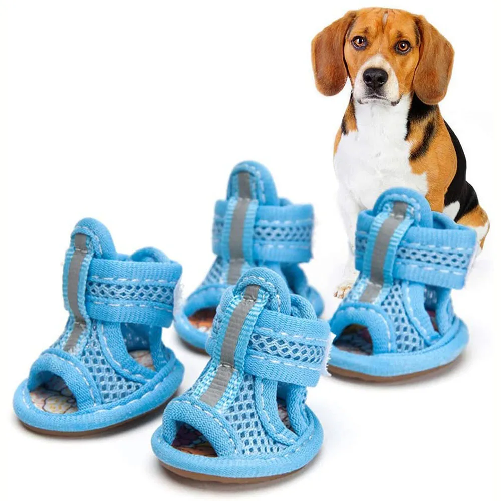 DogShoesPetBootsBreathableSoftMeshDogSandalswithRuggedAnti