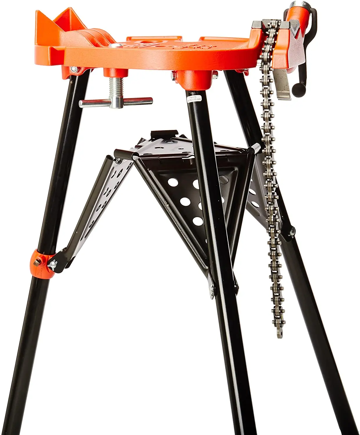 6inch Tripod Pipe Chain Vise Stand, Heavy Duty Pipe Stand Tripod