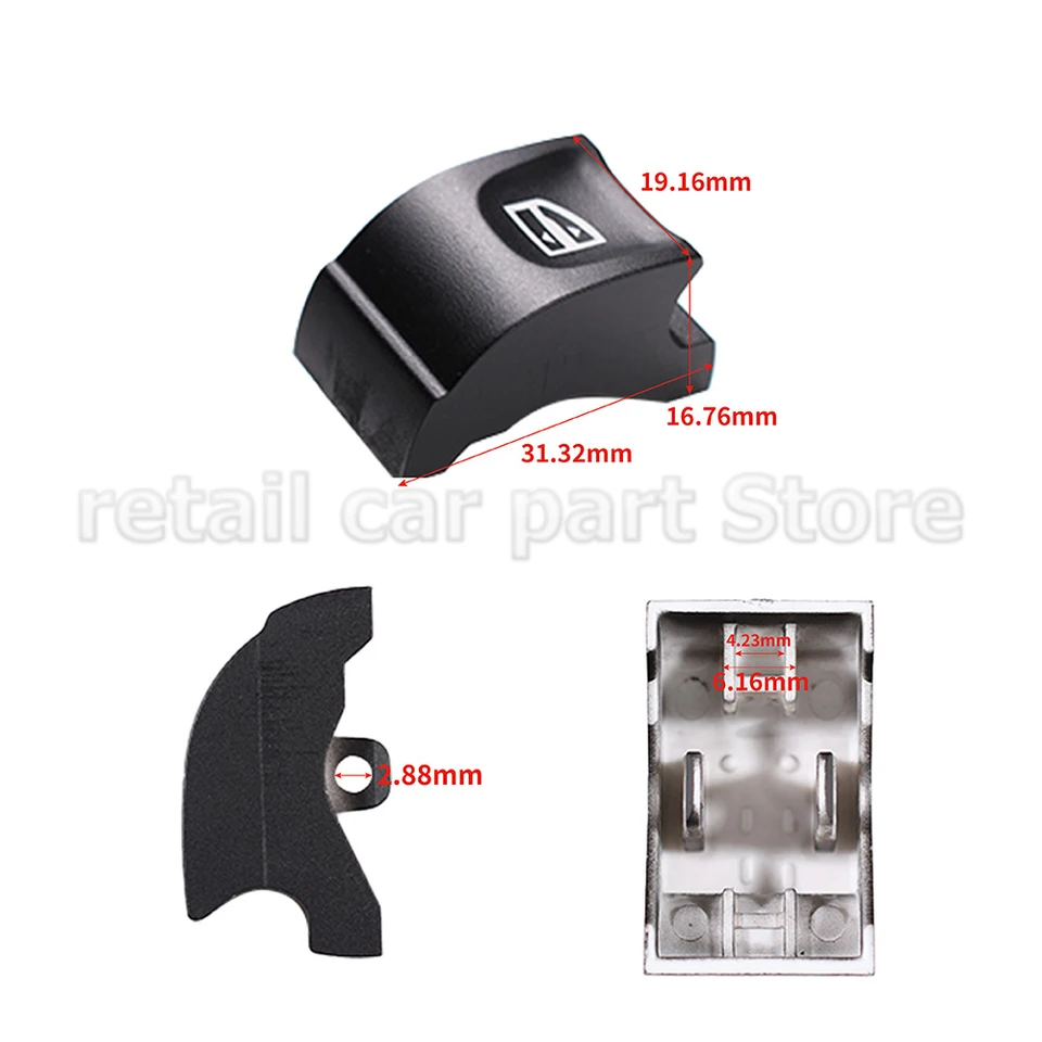 2 pezzi Pulsante alzacristalli Tappo interruttore finestra Interruttore alzacristalli Compatibile con Renault Megane MK4 Scenic MK4 Talisman Kadjar 254012952R