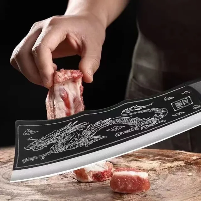 Couteau à découper jetable Sophia en acier inoxydable, ciseaux de cuisine, couteau de boucher forgé, outils de cuisine pour la viande 4