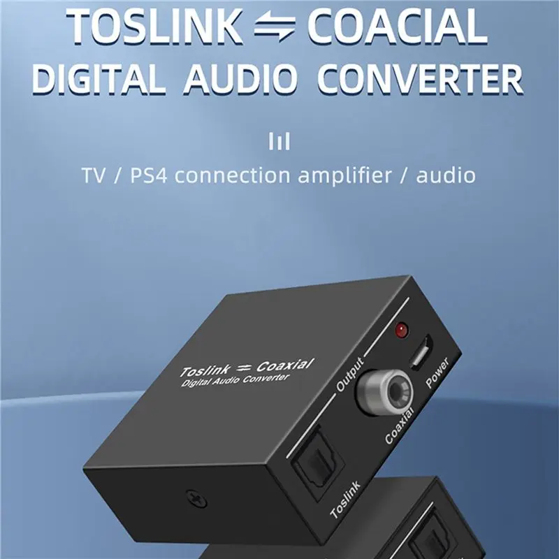 【SURPISE】2X 디지털 오디오 컨버터 양방향 RCA 디지털 동축-광학 Toslink 컨버터 광학 SPDIF