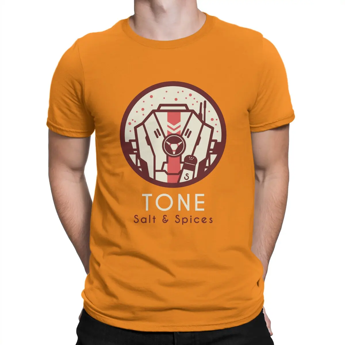 thumbnail image 1 of Camiseta de hombre con texto "Sal y especias" de Titanfall, cuello redondo, tela, humor, regalos de cumpleaños de alta calidad., 1 of 7