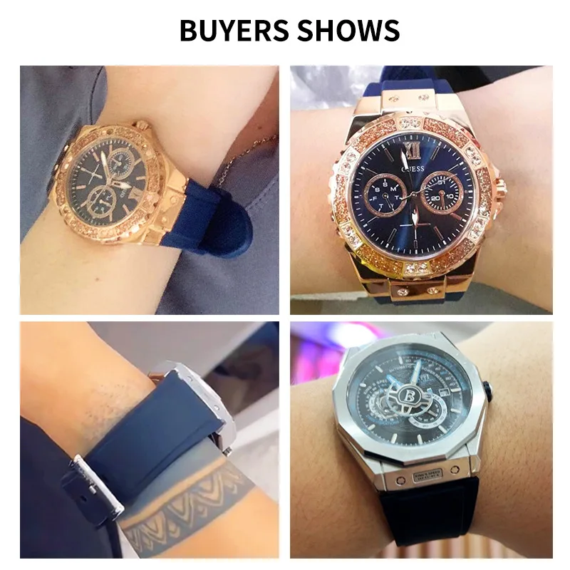 For Guess W0247G3 W1058G2 W0040G3 W0040G3 Watch Strap Blue