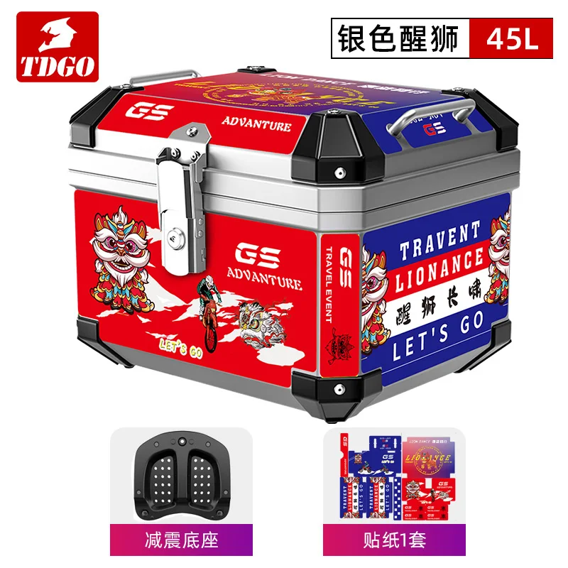 Caja trasera de aleación de aluminio TLL, caja de maletero de gran capacidad para scooter, caja universal