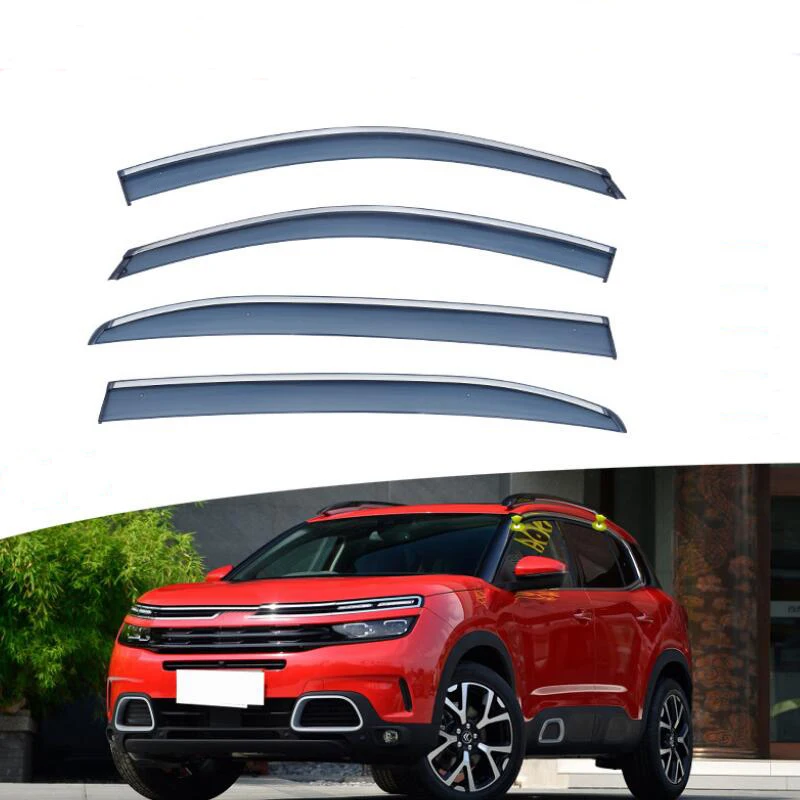 Window Visor Rain Guard Side Window Deflector Weather Shield For