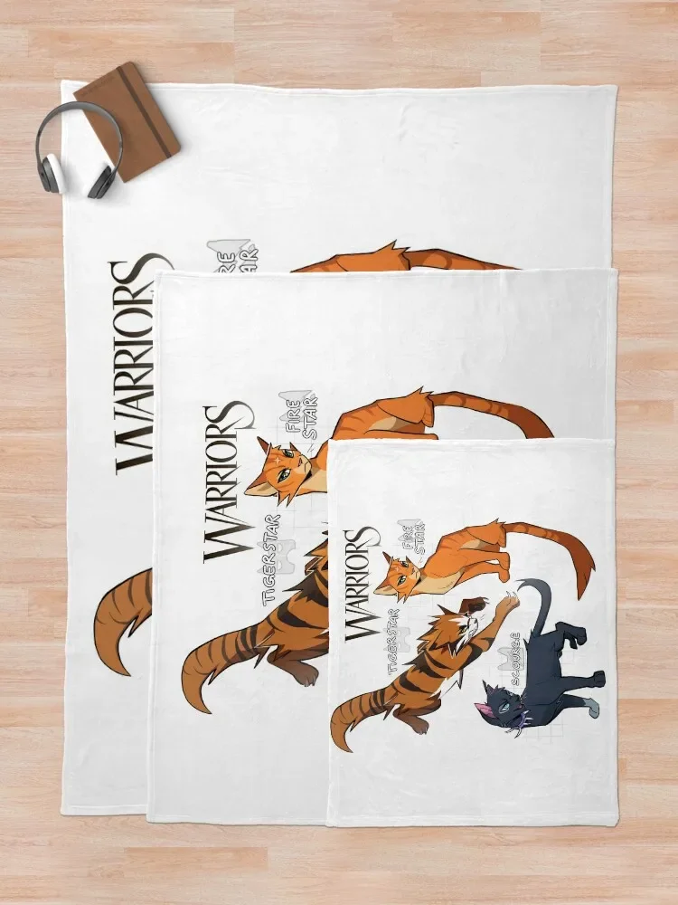 Firestar, Tigerstar and Scourge from Warrior Cats - The Darkest Hour Throw Blanket Luxury Picnic Bed blankets ands Blankets 5