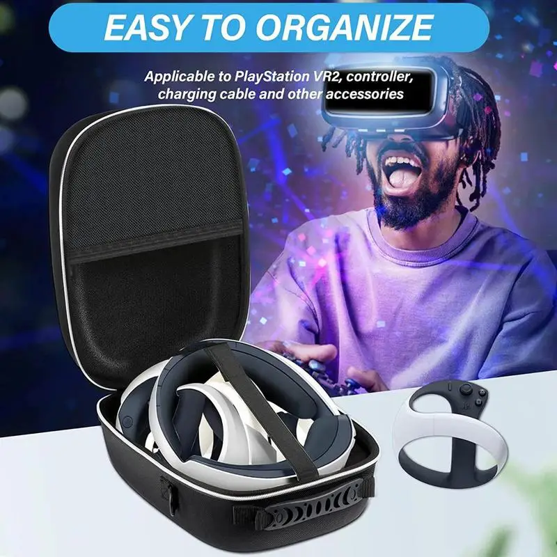 Bag For Psvr2 Vr Glass Portable Two-Way Zippered Carrying Travel Storage Box Protective Case Organization Bag Accessories