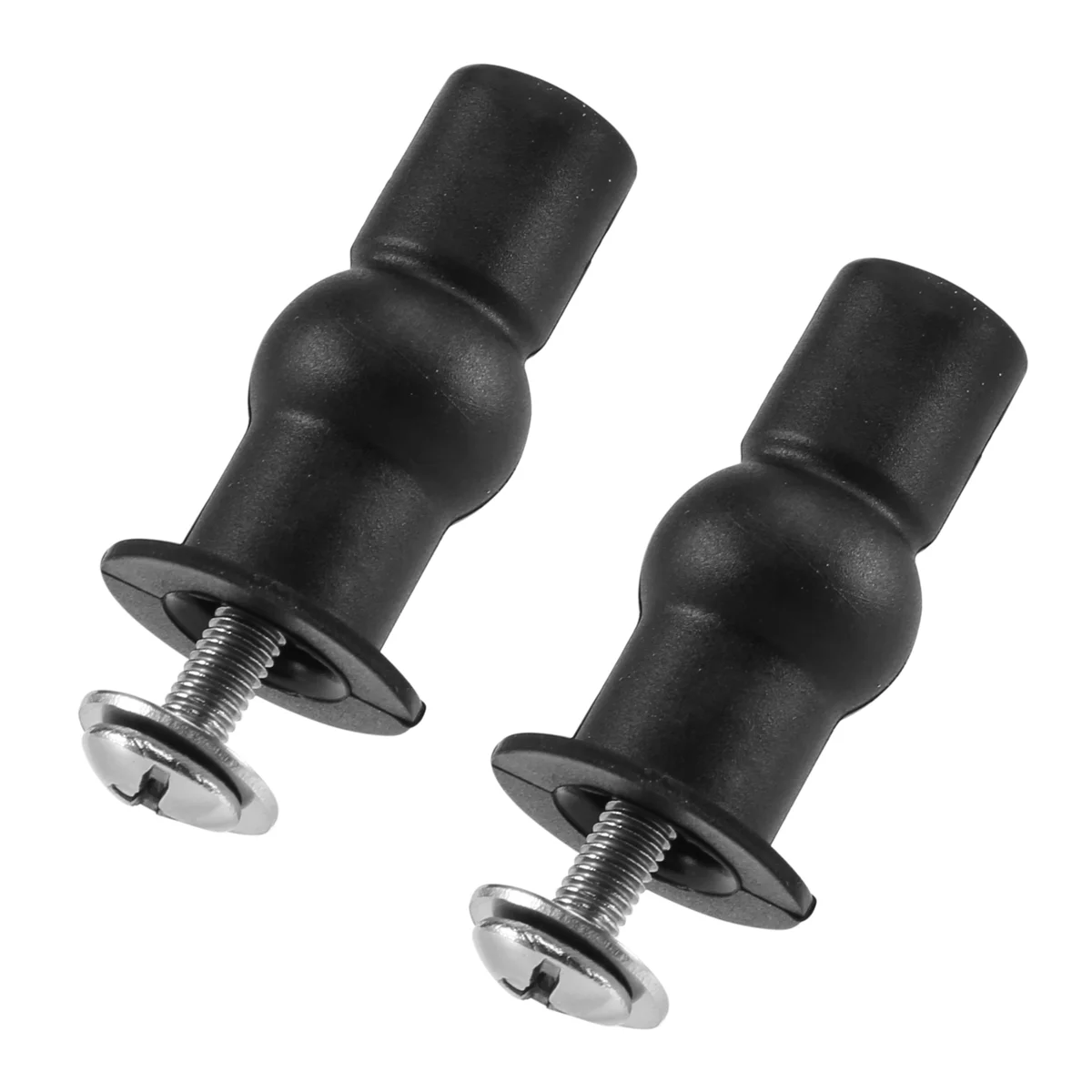 Toilet Seat TOP FIX Seat Hinge Hole Fixings Well Nut Screw Rubber Back to Wall Pair 3