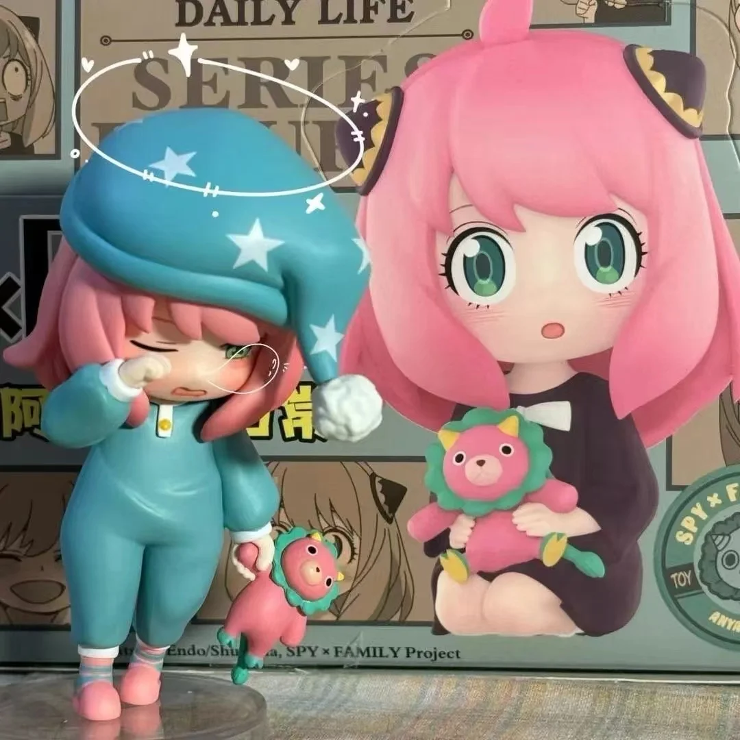 thumbnail image 1 of Figura de acción de la familia Anime Spy X Anya, 1/6/7 piezas, figura de acción de la vida diaria de Anya con sonrisa relajada, estatua de colección, juguete para regalo de niños, 1 of 5