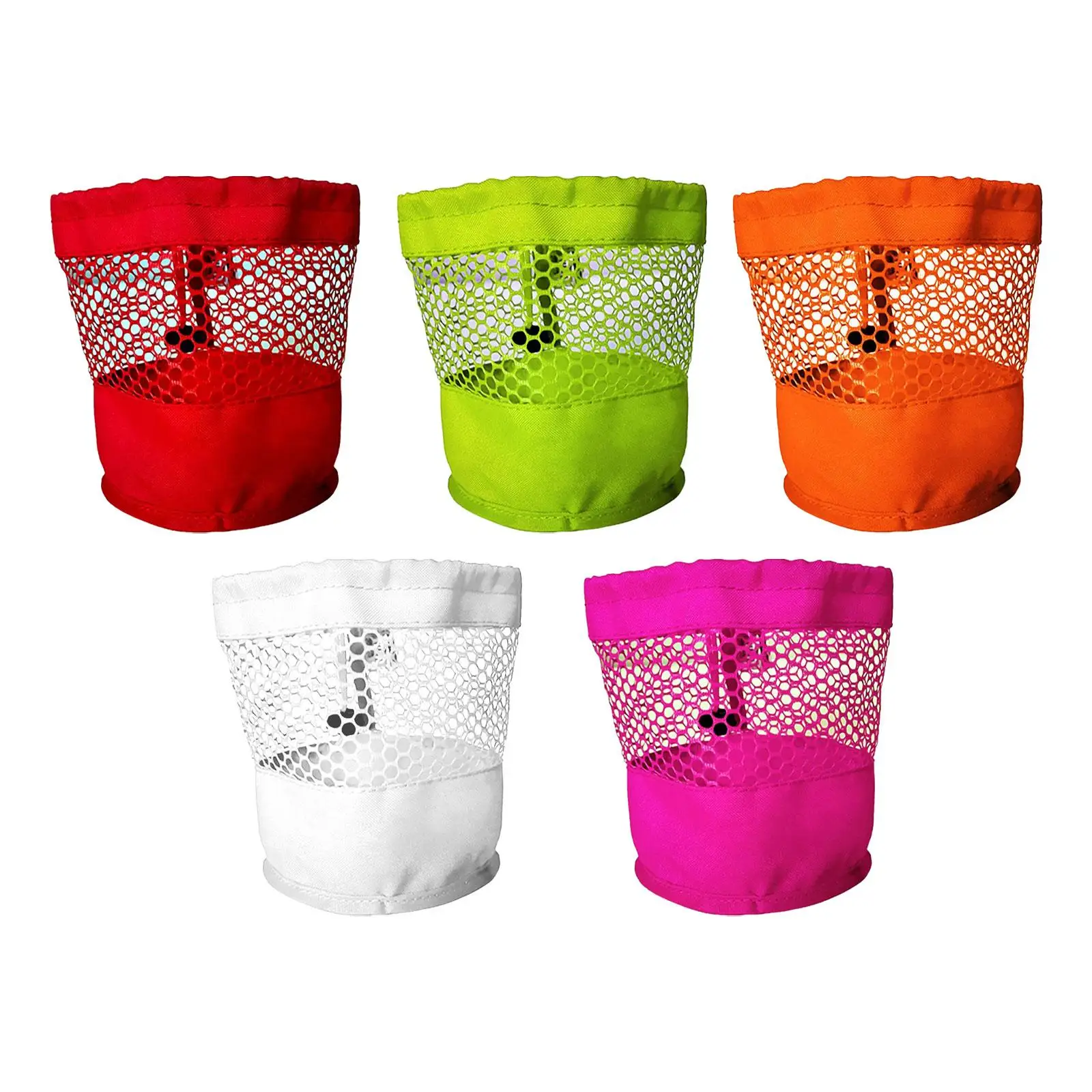 Golf Ball Bag Drawstring Mesh Bag Holder Portable Net Drawstring Pouch for Diving Gym Sports Tennis Balls Washing Toys