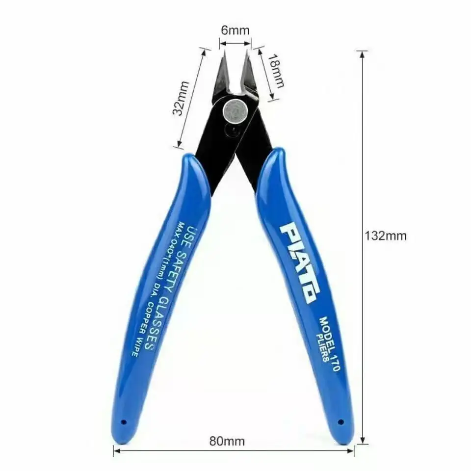 Diagonal Pliers Carbon Steel Pliers Electrical Wire Cable Cutters, Wire Snips for Electronics Soft Copper Jewelry