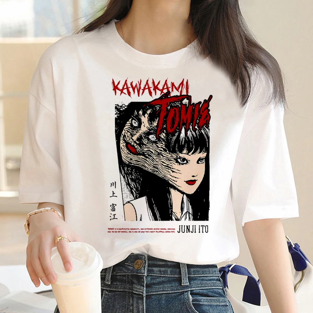 

Футболка Junji Ito Женская Y2K, японская рубашка, уличная одежда, y2k Манга