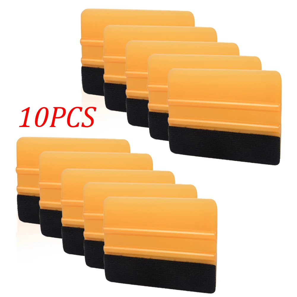 10 Pack Vinyl Squeegee with 10Pcs Squeegee Felt Fabric for Tint Film Decal  Scraper Applicator Vinyl Wrap Window Tint Tool - AliExpress