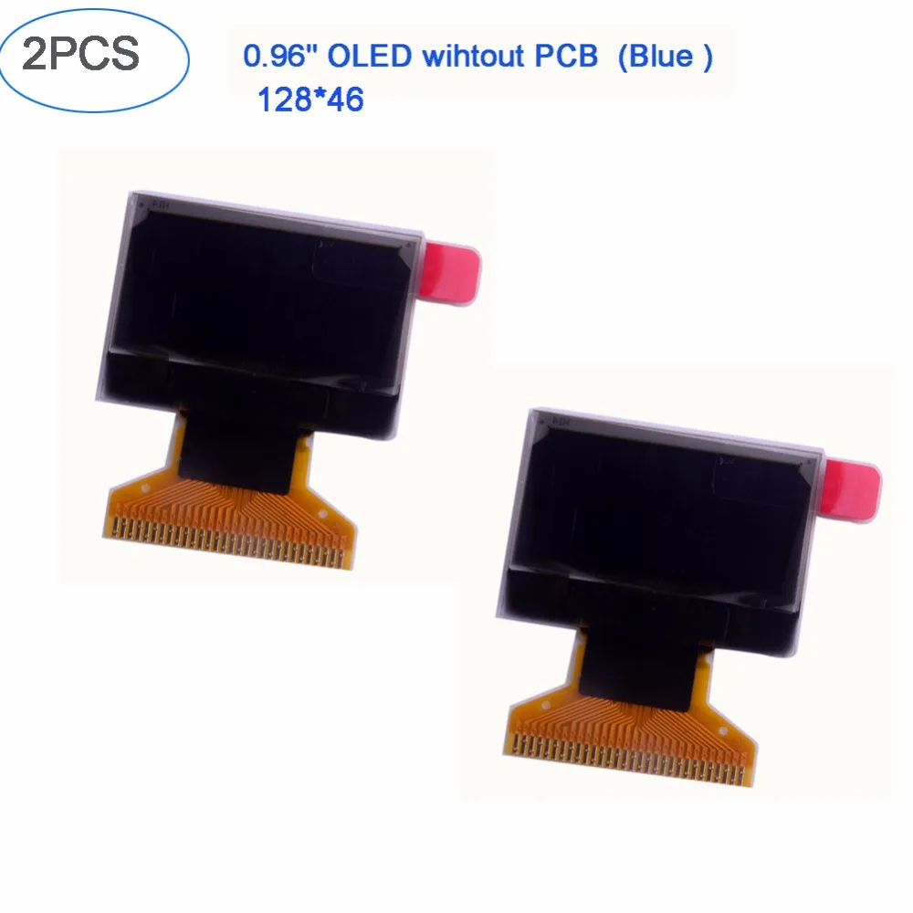 

2pcs/lot 0.96" Inch Blue I2C IIC Serial OLED LCD LED Display Module 12864 without PCB Frame Board for Arduino Raspberry Pi