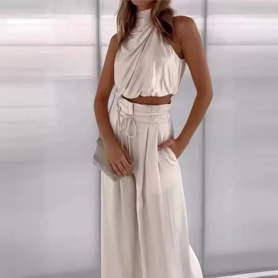 Women's New Summer Two-Piece Wide Leg Pants Set- “7even Curve”