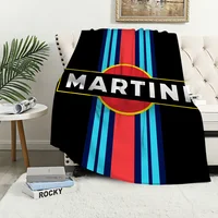Sport Car R-Racing Blanket Plush Nap Sofa rug for M-Martini Living Room Warm Office Bedroom Birthday Home Travel Kid Gifts 1