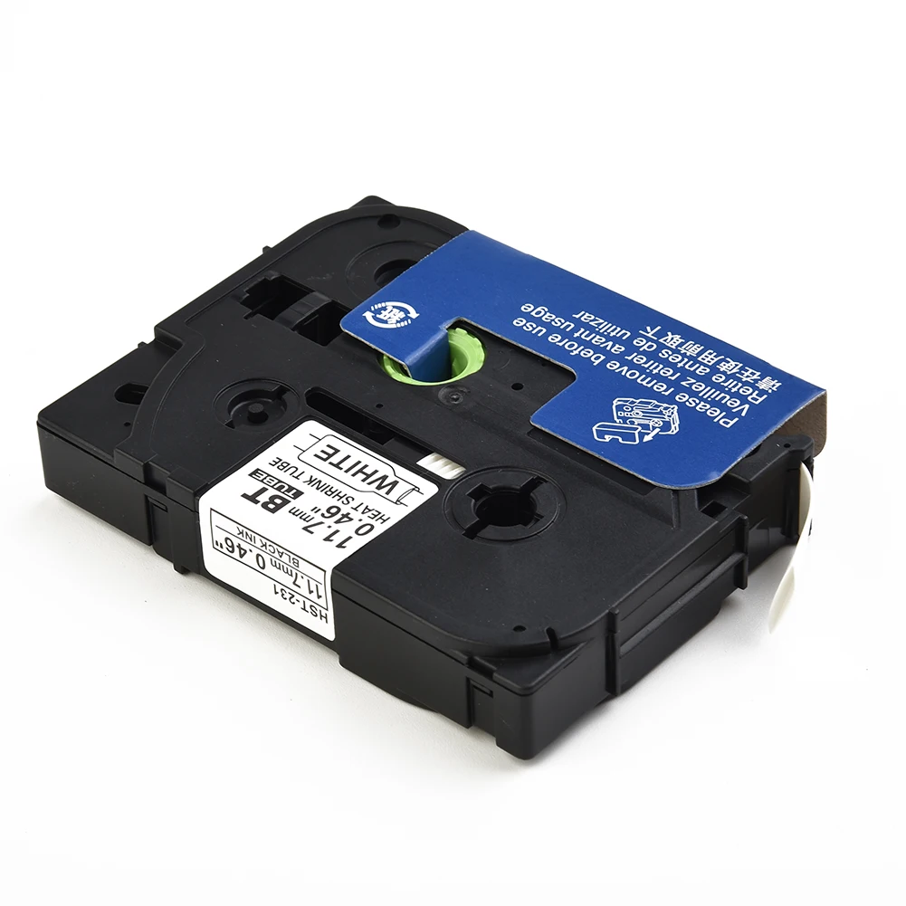 

Accessories Label Tapes Machines Office Heat Shrinkable Replacement White+Black Useful Practical Durable Equipment