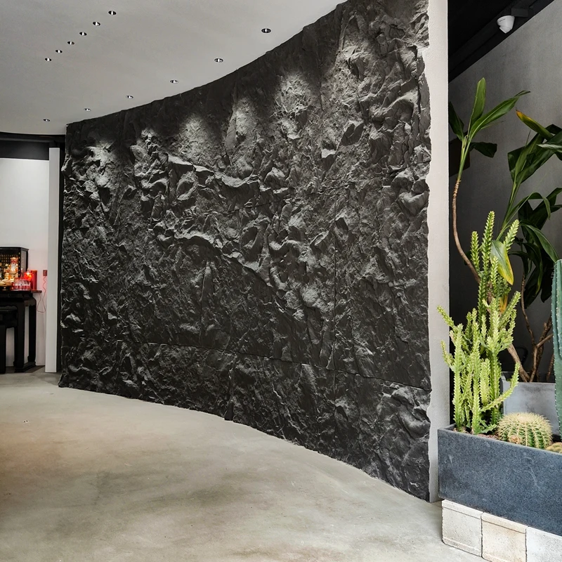 PHOMI Водонепроникні та вогнестійкі панелі Cliff Rock Design Pu Stone FUSION