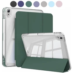 Sleek Crystal Clear Tablet Case with Pen Holder - Pro 12.9 18 - 22 (TMYKL - Dark Green)