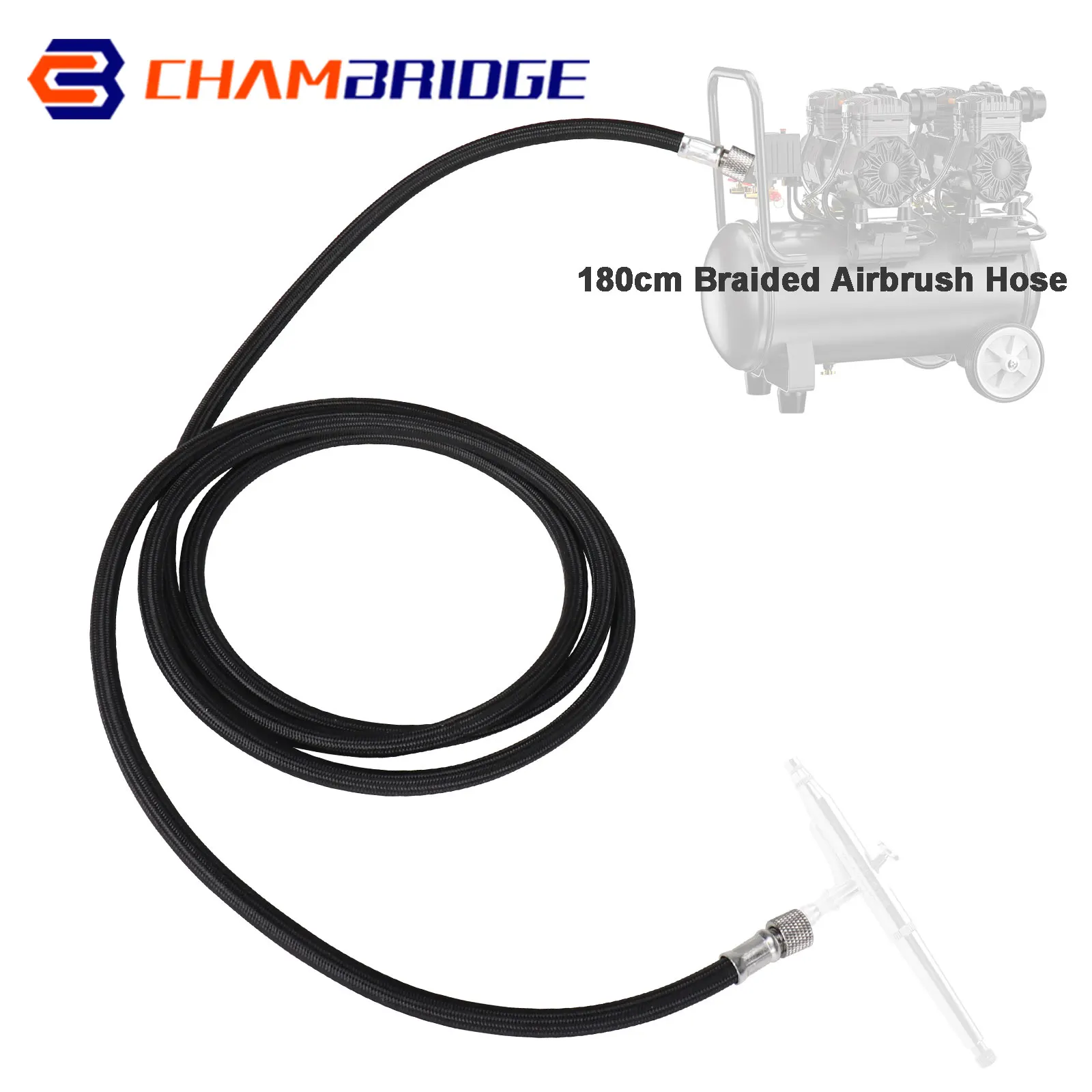 180cm EVA Material  Braided Airbrush Hose Pneumatic Compressor Connection Tube 1/8 Inch BSP Spray Gun Air Brush Connector Hose air recoils hose high resilience accessories reliable air recoils hose pneumatic spiral tube air compressor hose