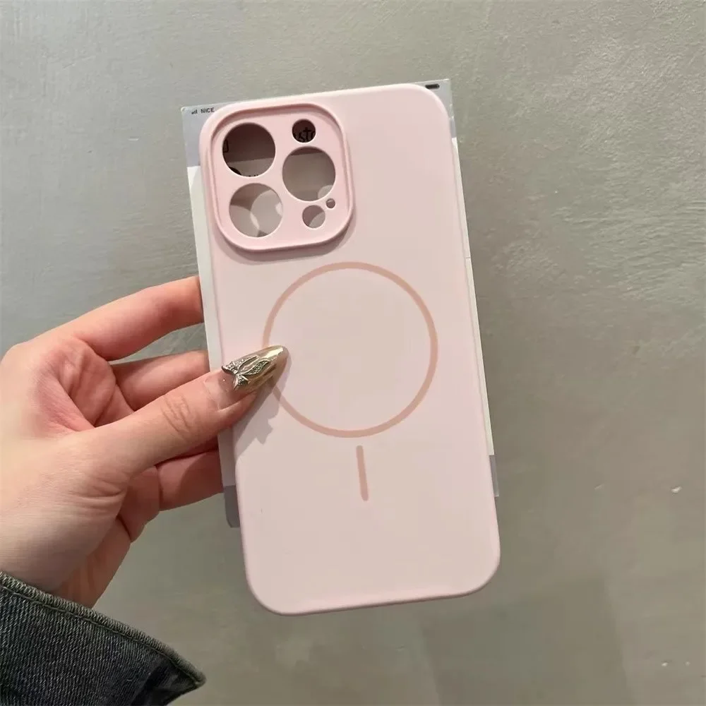 Enhanced Liquid Silicone Candy Color Matte Phone Case with Magnetic Bumper Cover