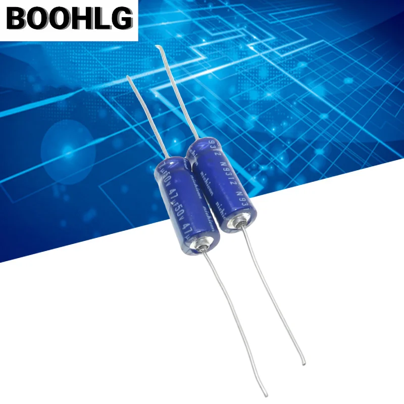 10PCS VX series imported axial polarized filter electrolytic capacitor 50v 47uf 6X16mm electrolytic capacitor,axial capacitor