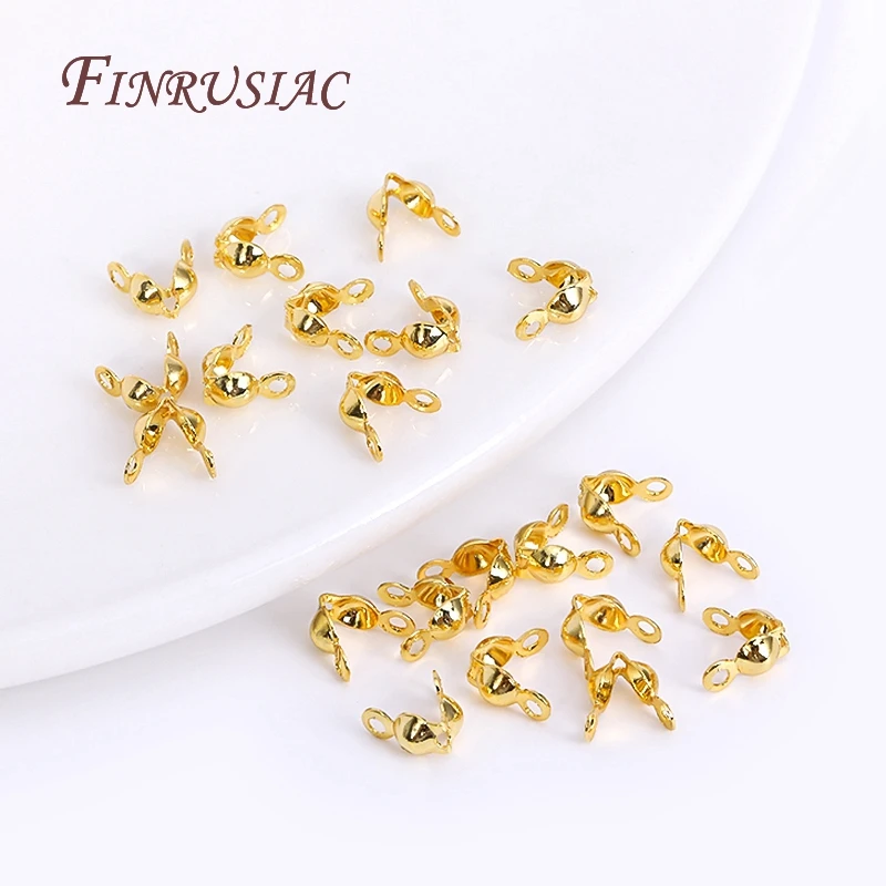 SuppliesForJewelryWholesale14K18KGoldPlatedDoubleCupBeadTip