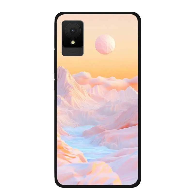 Soft Silicone TPU Phone Cover with Floral Design - Rivers and Mountains Back Case Shield Protector