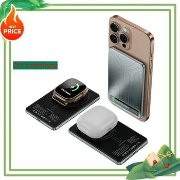 2025 3C CCC Power Bank 5000mAh/10000mah Magnetic Wireless Phone Charger For Magsafe External Battery 20W Fast Charge Pover Banks 1