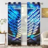 Wings of Liberty Attack on Titan Retro Shading Curtains  for Living Room Decoration Window Curtain 2 PC  1