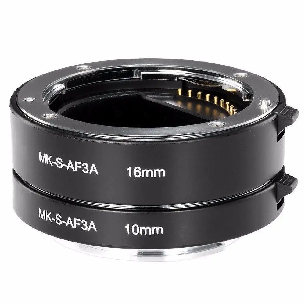 Meike MK-S-AF3A Metal Auto Focus Macro Extension Tube 10mm 16mm for Mirrorless