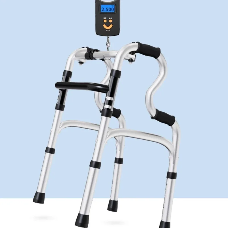 Quad Cane with Seat and Adjustable Height, Walking Aid for Elderly and Disabled Folding Walking Stick with Seat 5