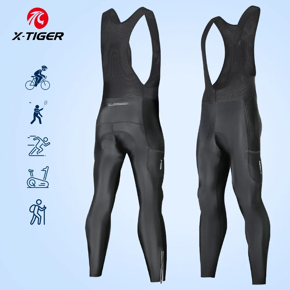 X-TIGER Autumn Men's Cycling Bike Pants 5D Gel Padded Cycling Tight Pantyhose Outdoor Sports Cycling Mountain Road Bike Pants