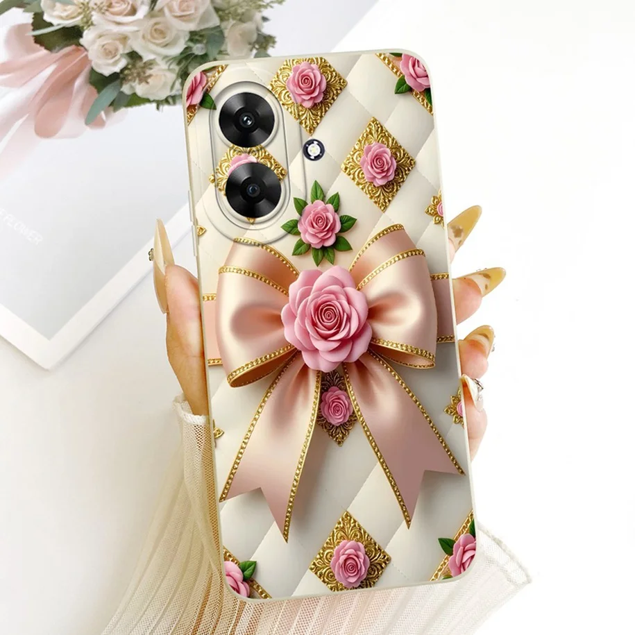 Fashion Flower Pretty Girls Soft Silicone Phone Cover