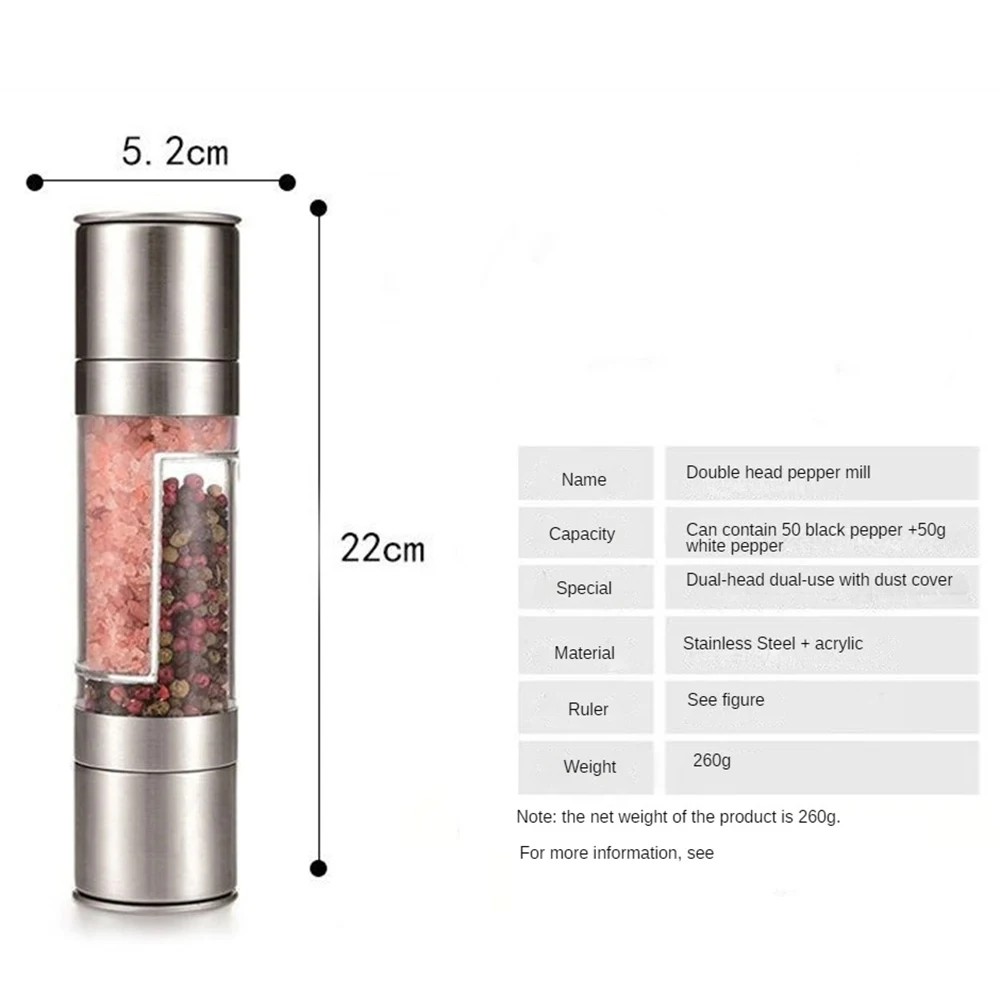 Pepper Cannon High Output Pepper Mill Kitchen Portable Manual Pepper D/