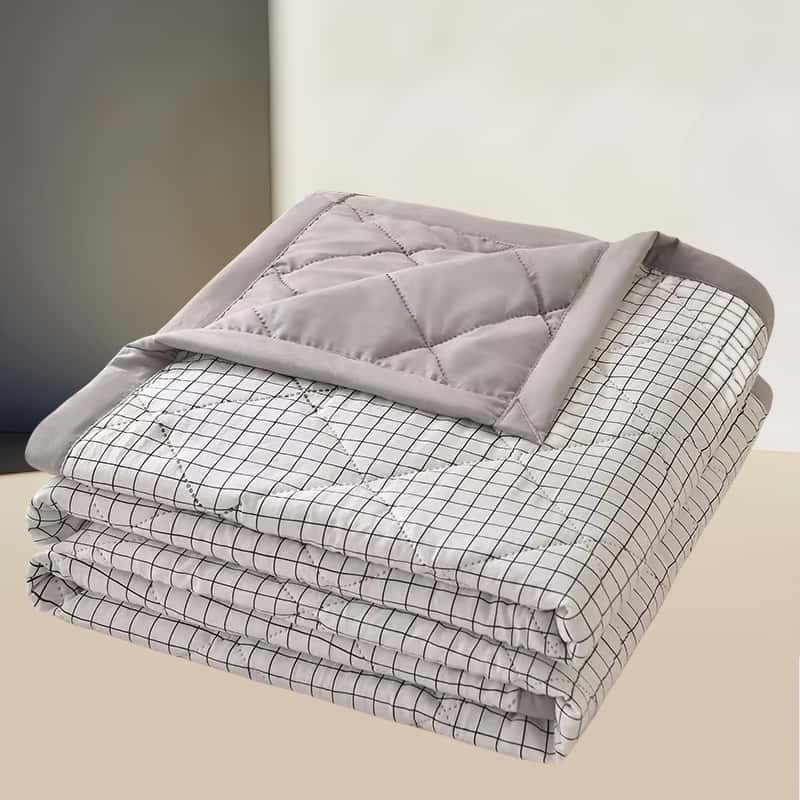 Lightweight Washed Cotton Summer Blanket Breathable Embossed Quilt Aircon Duvet for Home Dormitory Bedding Gift