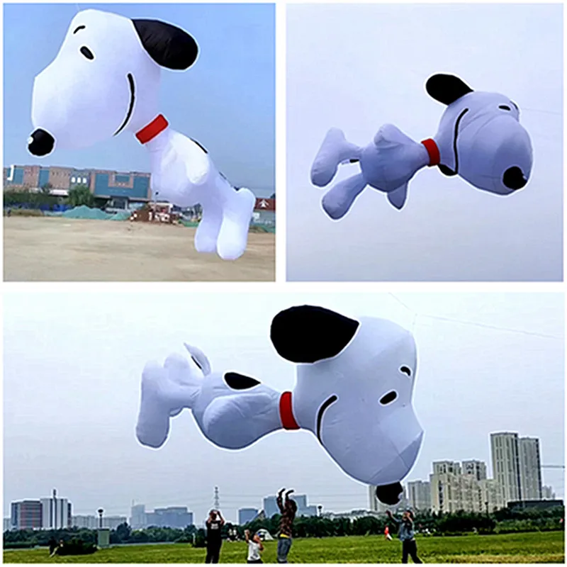 Free shipping 7m dog kite Soft kite multi-color fabric splicing skate pendant kite giant  for adults outdoor games sports kites