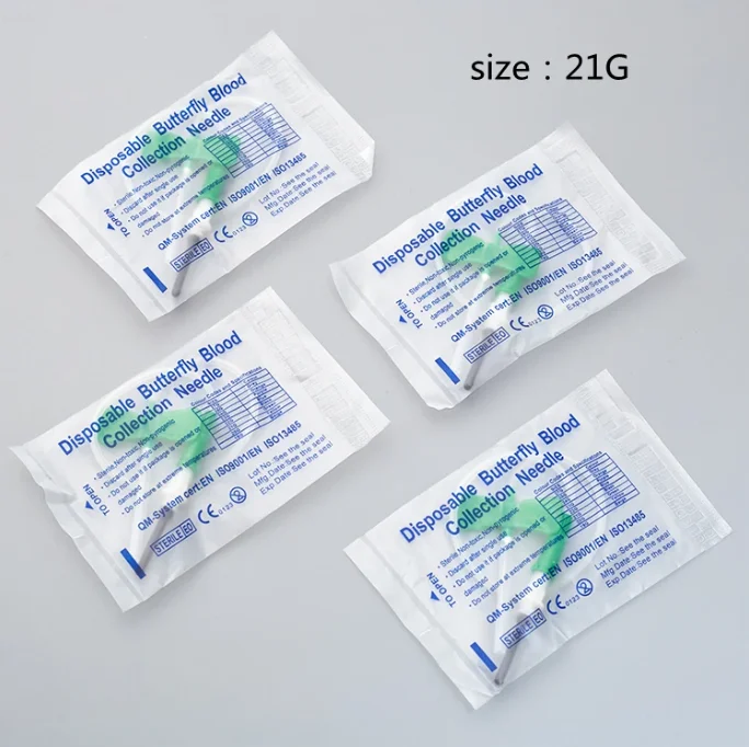 Disposable Blood Collection Needle 50pcs/lot Disposable Medical Scalp Venous Safety pet medical