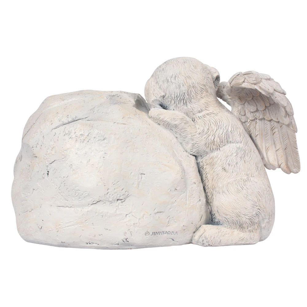 Personalized Dog Angel Memorial Garden Statue Engraved Pet Dog Memorial Stone Dog Grave Marker Any Word