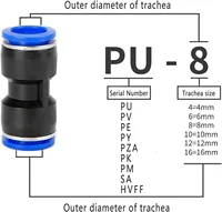 5/10PCS Pneumatic Fittings Quick Connector Air Tube Connectors Plastic PU PY PE PV PM SA 4mm 6mm 8mm 10mm 12mm Air Hose Fitting 2